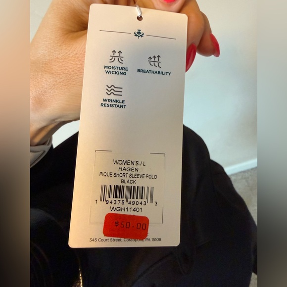 Lady Hagen Black Polo Shirt - Picture 7 of 7